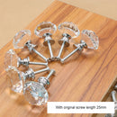 10 PCS 30mm K9 Clear Crystal Glass Chromium-plated One-hole Drawer Handle(Transparent)