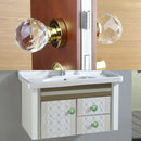 10 PCS 30mm K9 Plated Transparent Glass Crystal Spherical Single Hole Drawer Handle(Yellow)