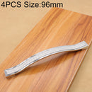 4 PCS Crystal Color Diamond Modern Wardrobe Door Cabinet Wine Cabinet Fashion Drawer Handle, Hole Distance: 96mm(White)