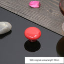 10 PCS 32mm Modern Literary Color Glazed Ceramic Cabinet Drawer Handle(Red)