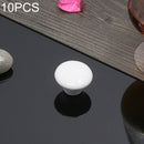 10 PCS 32mm Modern Literary Color Glazed Ceramic Cabinet Drawer Handle(White)