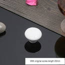 10 PCS 32mm Modern Literary Color Glazed Ceramic Cabinet Drawer Handle(White)