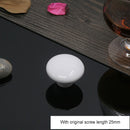 10 PCS 38mm Modern Literary Color Glazed Ceramic Cabinet Drawer Handle(White)