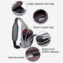 Portable Backpack Casual Outdoor Unisex Shoulder Bags Triangle Design Crossbody Bags Outdoor Sports Riding Shoulder Bag with External USB Charging Interface and Headphone Plug(Purple)