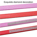 PU Diamond Studded Pet Collar Dog Collar Pet Products, Size: M, 2 * 42cm(Red)