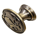 4 PCS 34mm 2806 Green Bronze Cabinet Wardrobe Door Drawer Vintage Zinc Alloy Solid Single Hole Handle