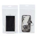 100 PCS 15cm x 21cm Hang Hole Clear Front White Pearl Jewelry Zip Lock Packaging Bag, Custom Printing and Size are welcome