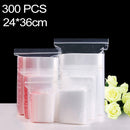 300 PCS 24cm x 36cm PE Self Sealing Clear Zip Lock Packaging Bag, Custom Printing and Size are welcome
