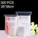 300 PCS 26cm x 38cm PE Self Sealing Clear Zip Lock Packaging Bag, Custom Printing and Size are welcome