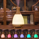 200ML Colorful Light Wood Grain Portable Vase Shape Aromatherapy Air Purifier Humidifier for Home / Office(Brown)