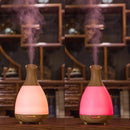 200ML Colorful Light Wood Grain Portable Vase Shape Aromatherapy Air Purifier Humidifier for Home / Office(Brown)