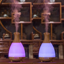 200ML Colorful Light Wood Grain Portable Vase Shape Aromatherapy Air Purifier Humidifier for Home / Office(Brown)