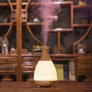 200ML Colorful Light Wood Grain Portable Vase Shape Aromatherapy Air Purifier Humidifier for Home / Office(Brown)