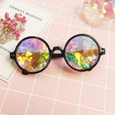 EDM Concert Party Pub Kaleidoscope Effect Dual Side Pebble Adult Glasses(Black)