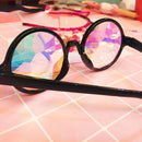 EDM Concert Party Pub Kaleidoscope Effect Dual Side Pebble Adult Glasses(Transparent)