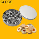 24 PCS / Set Stainless Steel DIY Cookie Biscuits Molds Geometry Baking Tools (Hexagon)