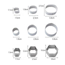 24 PCS / Set Stainless Steel DIY Cookie Biscuits Molds Geometry Baking Tools (Hexagon)