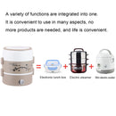 1.2L 2-layer 250W Multi-function Stainless Steel Inner Insulated Cooking and Heating Lunch Boxes, Size: 17*22.6cm(Grey)