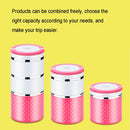 Portable Stainless Steel Dots Pattern Three Layers Insulated Round Children Adult Lunch Boxes, Random Color Delivery