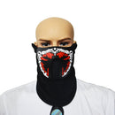 FG-FULL-01 Halloween Mask Voice Control LED Cold Light Terror Cosplay Mask (Blue)