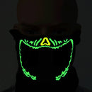 FG-MA-01 Halloween Mask Voice Control LED Cold Light Terror Cosplay Mask