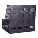 Deli 4 Sections Desk Organizer Office Supplies Accessories Desktop Tabletop Sorter Shelf(Black)