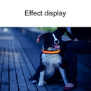 Medium and Large Dog Pet Solar + USB Charging LED Light Collar, Neck Circumference Size: S, 35-40cm(Orange)