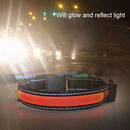 Medium and Large Dog Pet Solar + USB Charging LED Light Collar, Neck Circumference Size: S, 35-40cm(Orange)