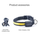 Medium and Large Dog Pet Solar + USB Charging LED Light Collar, Neck Circumference Size: S, 35-40cm(Orange)