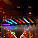 Medium and Large Dog Pet Solar + USB Charging LED Light Collar, Neck Circumference Size: S, 35-40cm(Blue)