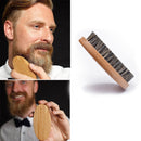 5 PCS Men Beard Care Brush Hardwood Handle Wild Boar Bristle Comb
