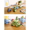 Lovely Home Garden Office Resin Cartoon Animal Whale Shaped Plant Flower Pot Decoration Animal Flower Pots Planter