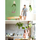 Hanging Plastic Flower Pots Garden Sky Planter Upside-Down Flower Pots Planters Green Plants Pot, Size: 13 x 9.5 x 9.5cm (S), Random Color Delivery