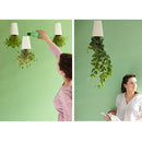 Hanging Plastic Flower Pots Garden Sky Planter Upside-Down Flower Pots Planters Green Plants Pot, Size: 13 x 9.5 x 9.5cm (S), Random Color Delivery