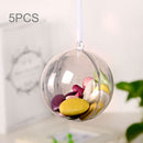 5 PCS Transparent Christmas Ball Hollow Plastic Sphere Ball Shaped Eternal Flower Ball Wedding Gifts Gift Box, Size: 10 x 10cm