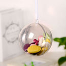5 PCS Transparent Christmas Ball Hollow Plastic Sphere Ball Shaped Eternal Flower Ball Wedding Gifts Gift Box, Size: 10 x 10cm