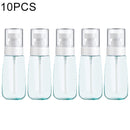 10 PCS Portable Refillable Plastic Fine Mist Perfume Spray Bottle Transparent Empty Spray Sprayer Bottle, 60ml(Blue)