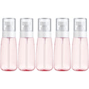 10 PCS Portable Refillable Plastic Fine Mist Perfume Spray Bottle Transparent Empty Spray Sprayer Bottle, 100ml(Pink)