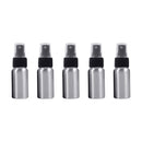 5 PCS Refillable Glass Fine Mist Atomizers Aluminum Bottle, 30ml(Black)