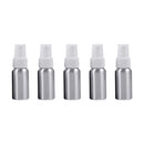 5 PCS Refillable Glass Fine Mist Atomizers Aluminum Bottle, 30ml(White)