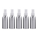 5 PCS Refillable Glass Fine Mist Atomizers Aluminum Bottle, 100ml(White)