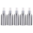 5 PCS Refillable Glass Fine Mist Atomizers Aluminum Bottle, 120ml(Transparent)