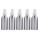 5 PCS Refillable Glass Fine Mist Atomizers Aluminum Bottle, 120ml(White)