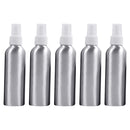 5 PCS Refillable Glass Fine Mist Atomizers Aluminum Bottle, 150ml(White)
