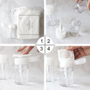 5 PCS Portable Liquid Push Down Pump Dispenser Bottle Empty Plastic Bottle Container, 100ml