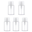 5 PCS Portable Liquid Push Down Pump Dispenser Bottle Empty Plastic Bottle Container, 150ml
