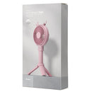 Benks F12 2000mAh Portable Multi-function Handheld USB A-frame Small Fan(Pink)