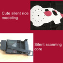 42x18cm Home Office Bedroom Decoration Battery Operated Cat Shaped Wall Clock with Swinging Tails(White)