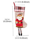Christmas Ornament Decoration Lattice Cloth Christmas Stocking Gift Bag Pendant