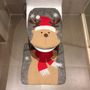 2 in 1 Elk Christmas Decoration Toilet Set